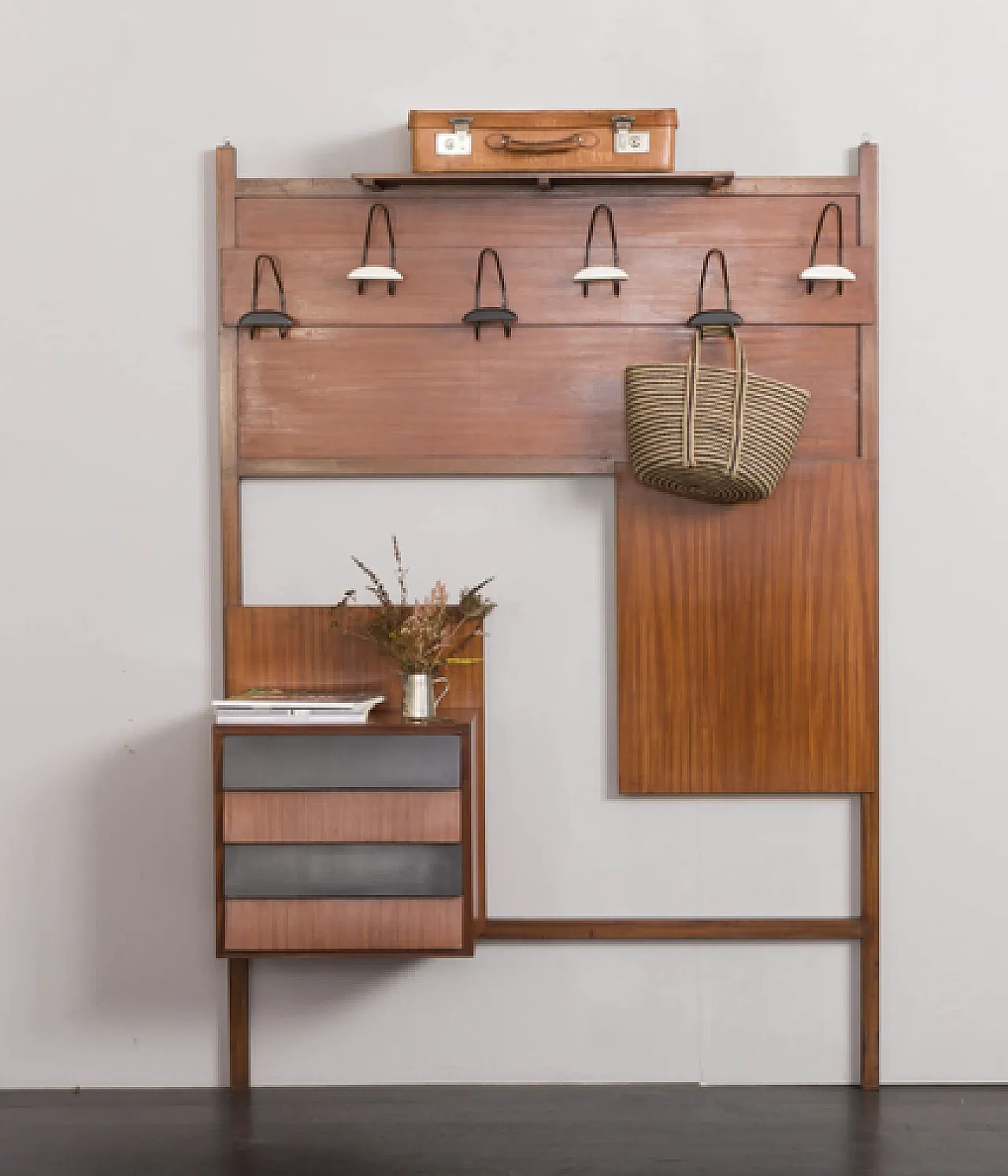 Coat hanger with drawers, 1970s 1
